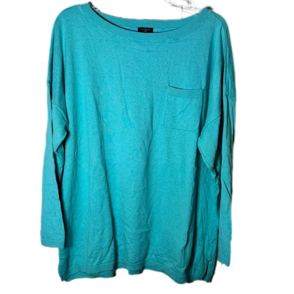 Talbots Teal Crew Neck Sweater - Picture 1 of 3